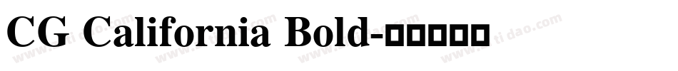 CG California Bold字体转换